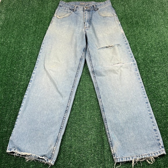 Vintage Billabong Wide-Leg Surf Jeans Men's 29x28.5" Light Wash Blue Baggy Y2K - Picture 4 of 9